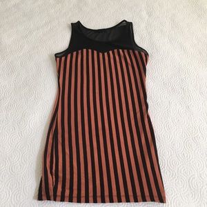 Stripped bodycon dress